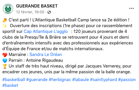 Atlantique Basketball CAMP 2023